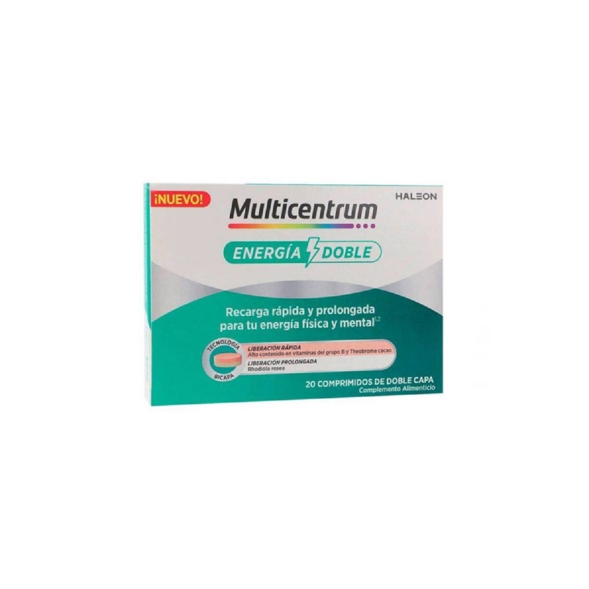 MULTICENTRUM ENERGIA DOBLE  20 COMPRIMIDOS