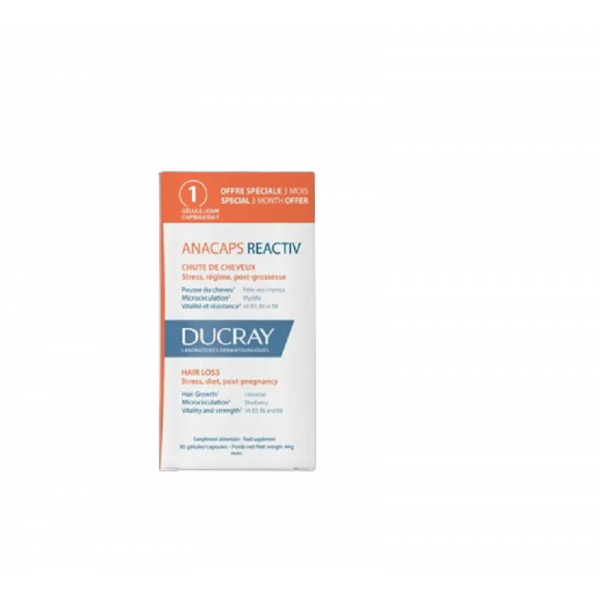 ANACAPS REACTIV ANTICAIDA CABELLO Y UÑAS DUCRAY 90 CAPSULAS