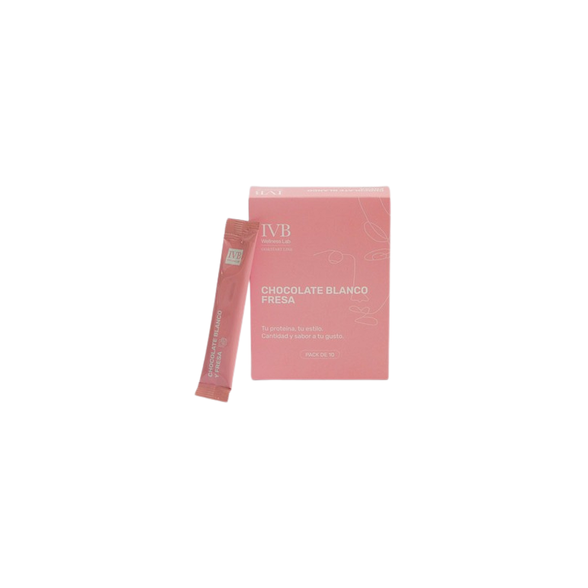 IVB STICKS CHOCOLATE BLANCO Y FRESA PACK DE 10