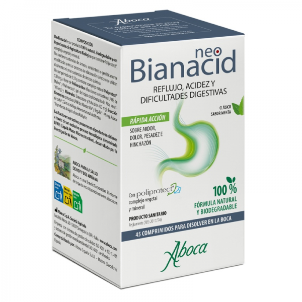 NEOBIANACID ACIDEZ Y REFLUJO 45 COMP MASTICABLES