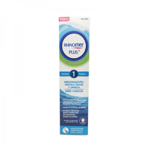 RHINOMER PLUS BEBES Y ADULTOS FUERZA 1 SUAVE  1 SPRAY 125 ML