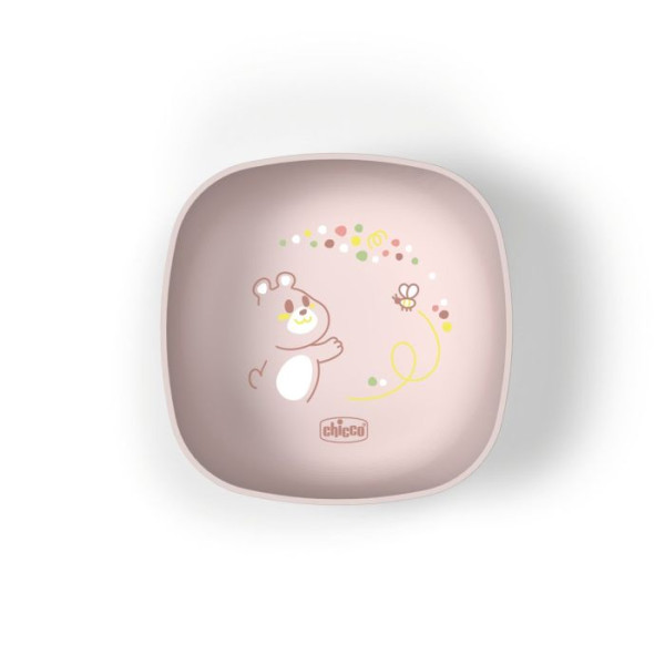 CHICCO BOWL CON TAPA ROSA 6M+