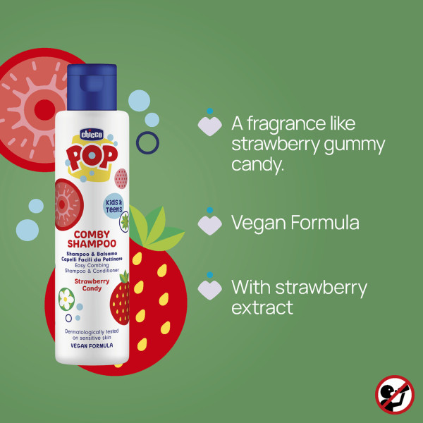 CHAMPÚ+ACONDICIONADOR FRESA 250ML POP