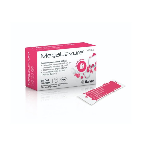 MEGALEVURE RESET  10 STICKS 2,3 G SABOR FRESA