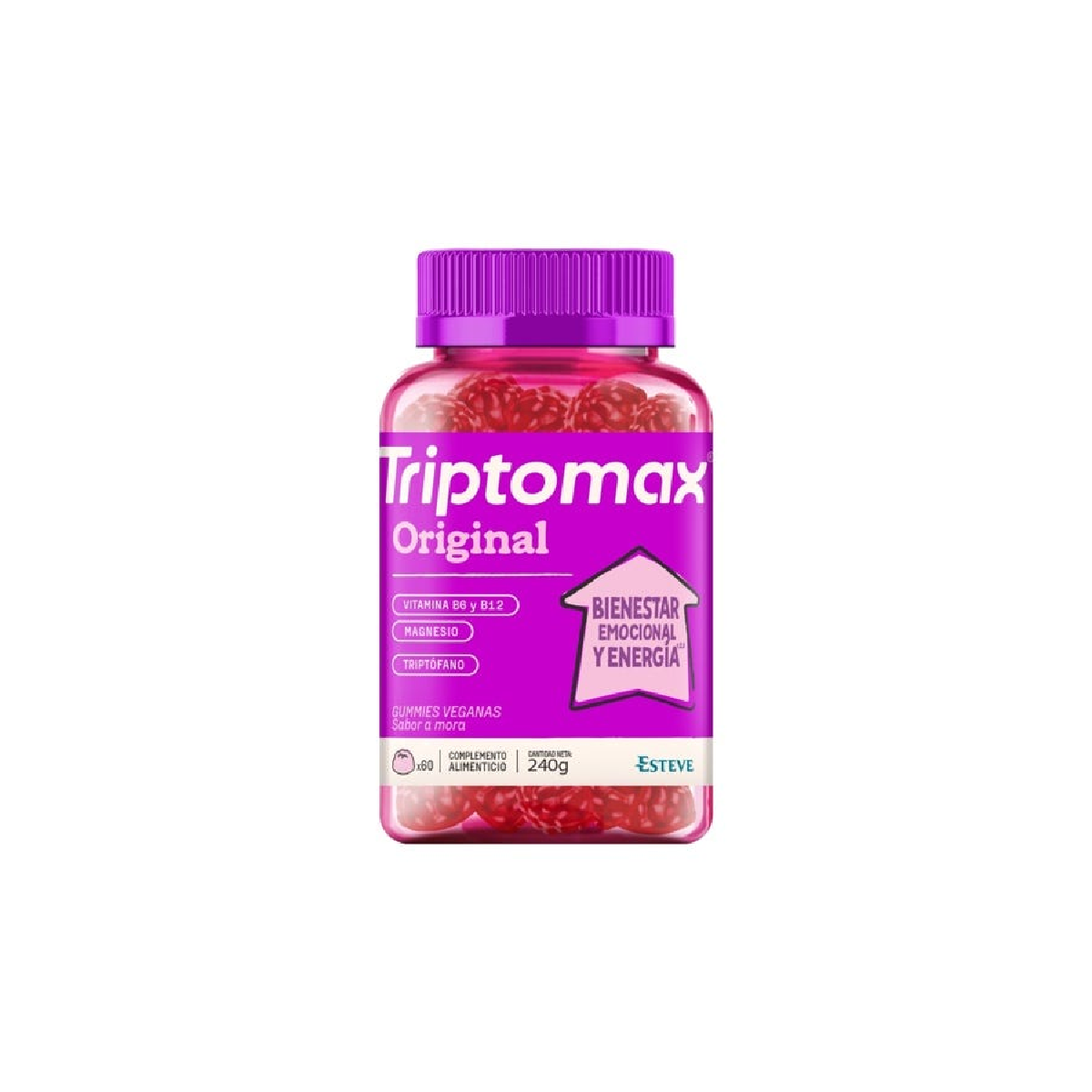 TRIPTOMAX ORIGINAL  60 GUMMIES SABOR MORA