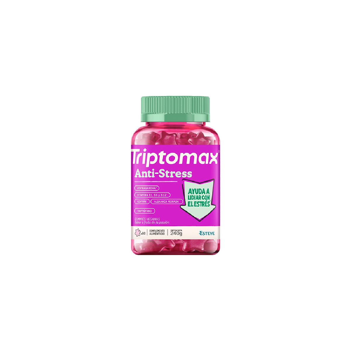 TRIPTOMAX ANTI-STRESS  60 GUMMIES SABOR FRUTA...