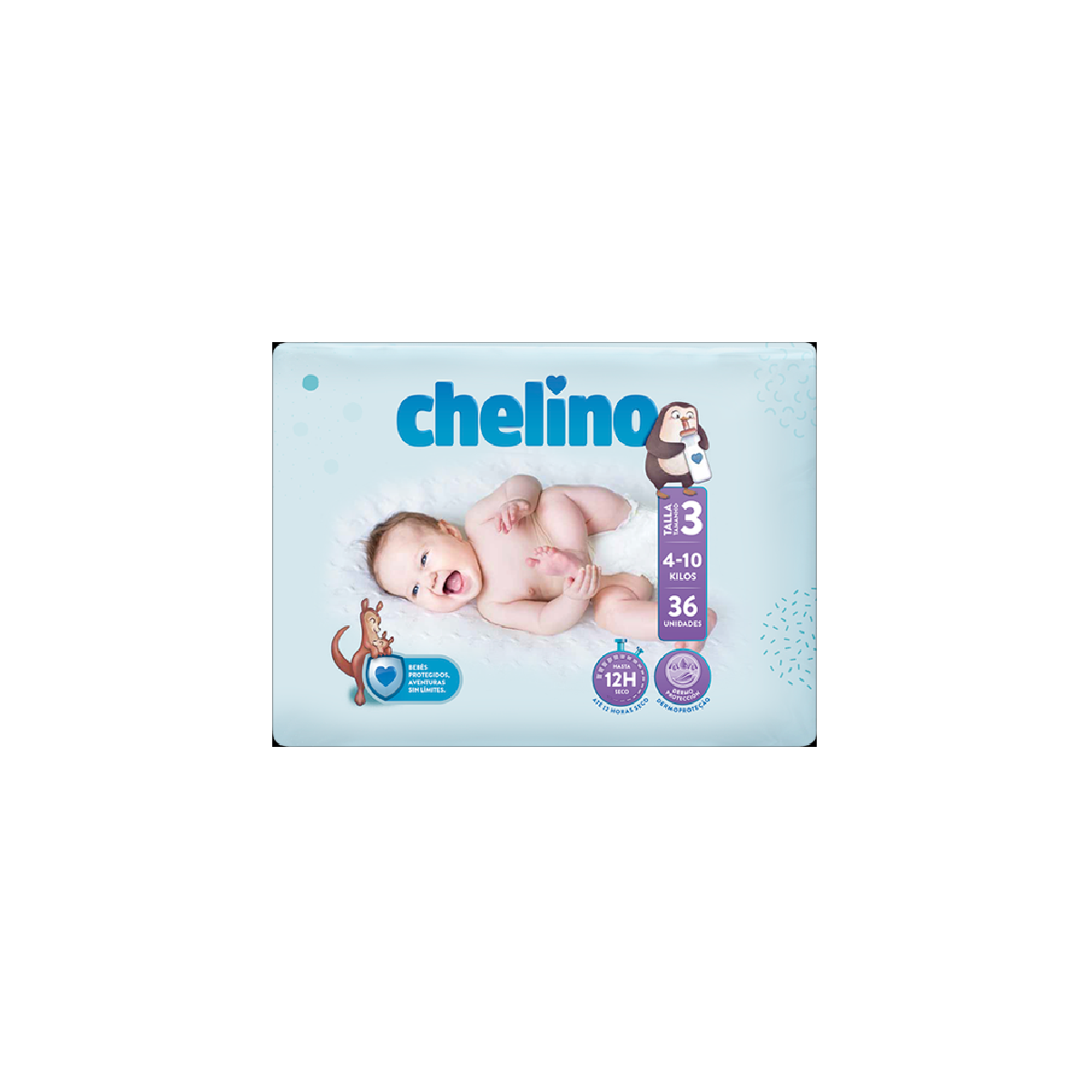 PAÑAL INFANTIL CHELINO FASHION  LOVE T 3 4  10...