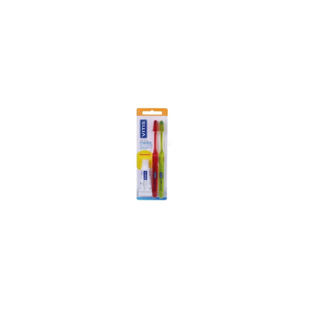 CEPILLO DENTAL ADULTO MEDIO BLISTER 2 U